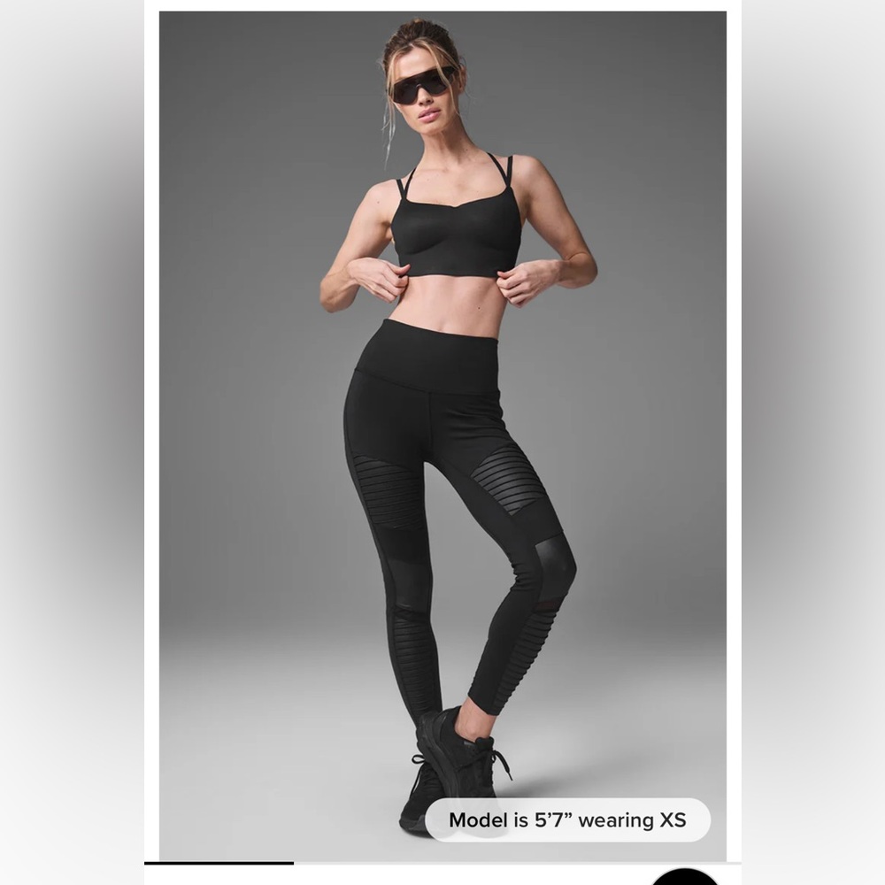 ALO Yoga Black High-Waist Moto Legging Size XS